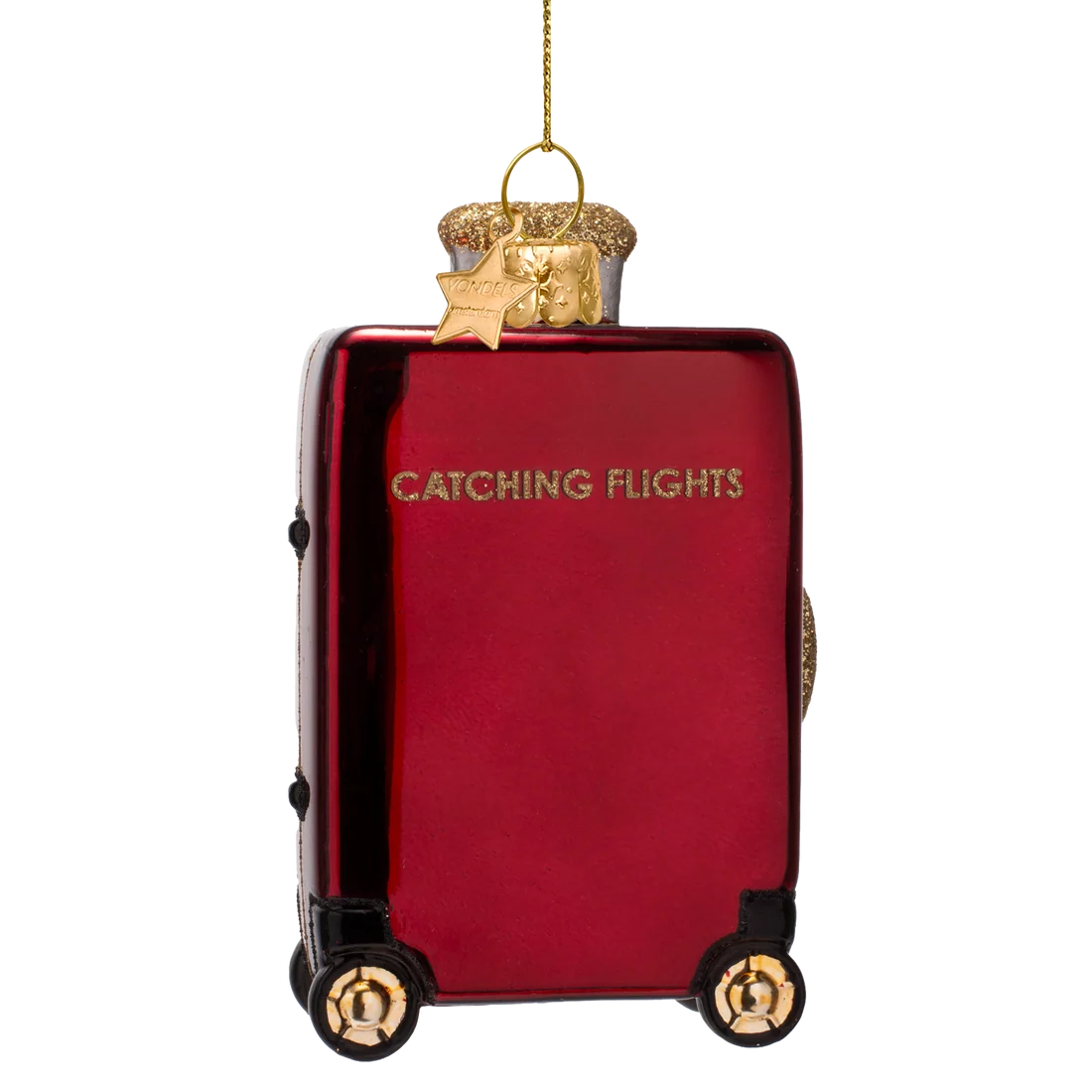Decorazione Valigia trolley rossa Vondels