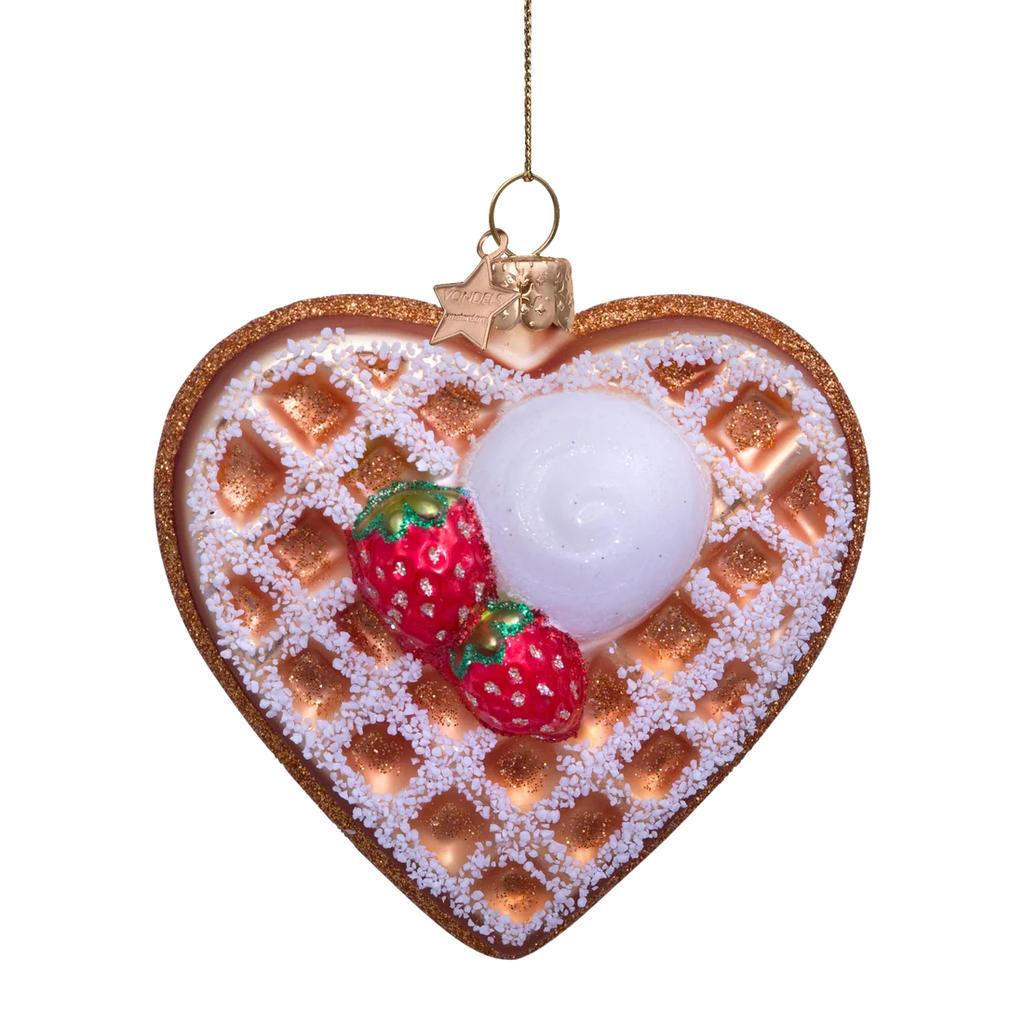 Decorazione Waffle alle fragole e panna Vondels