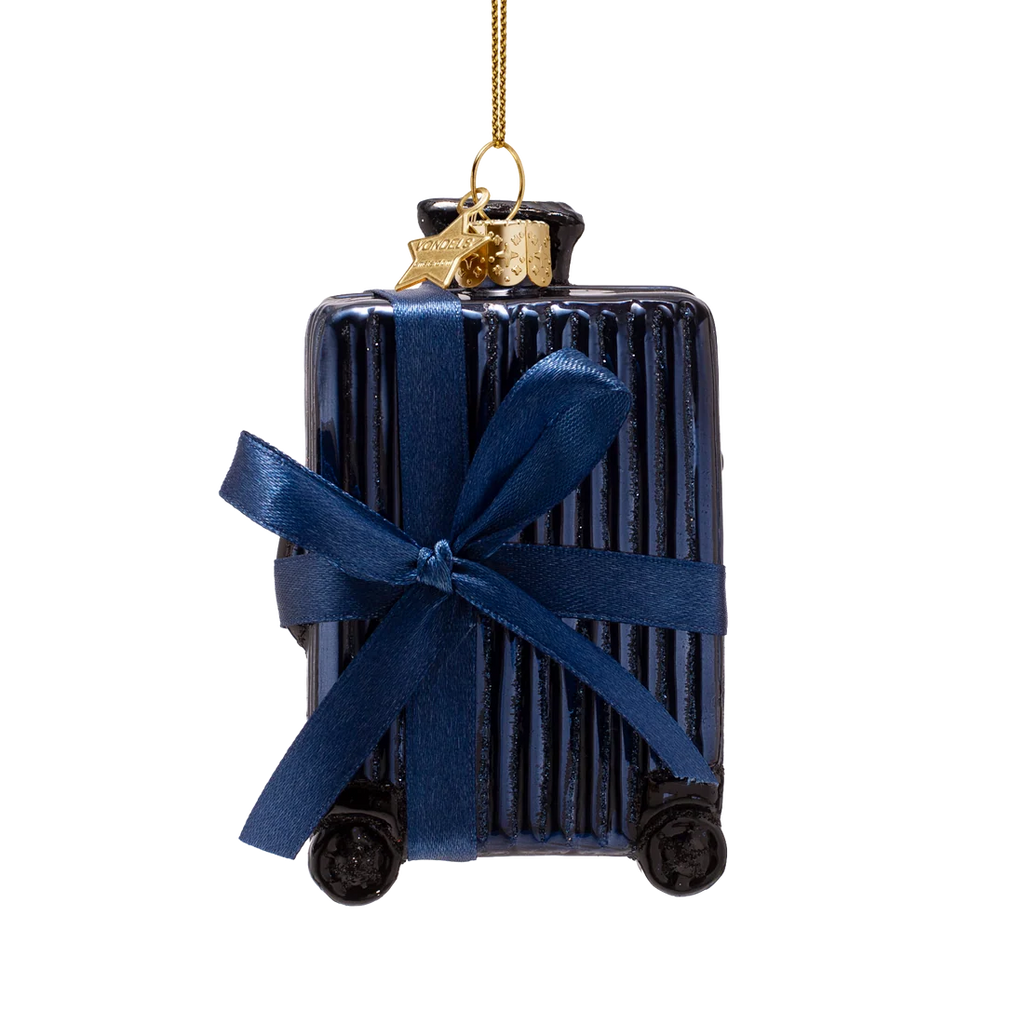 Decorazione Valigia trolley blu Vondels