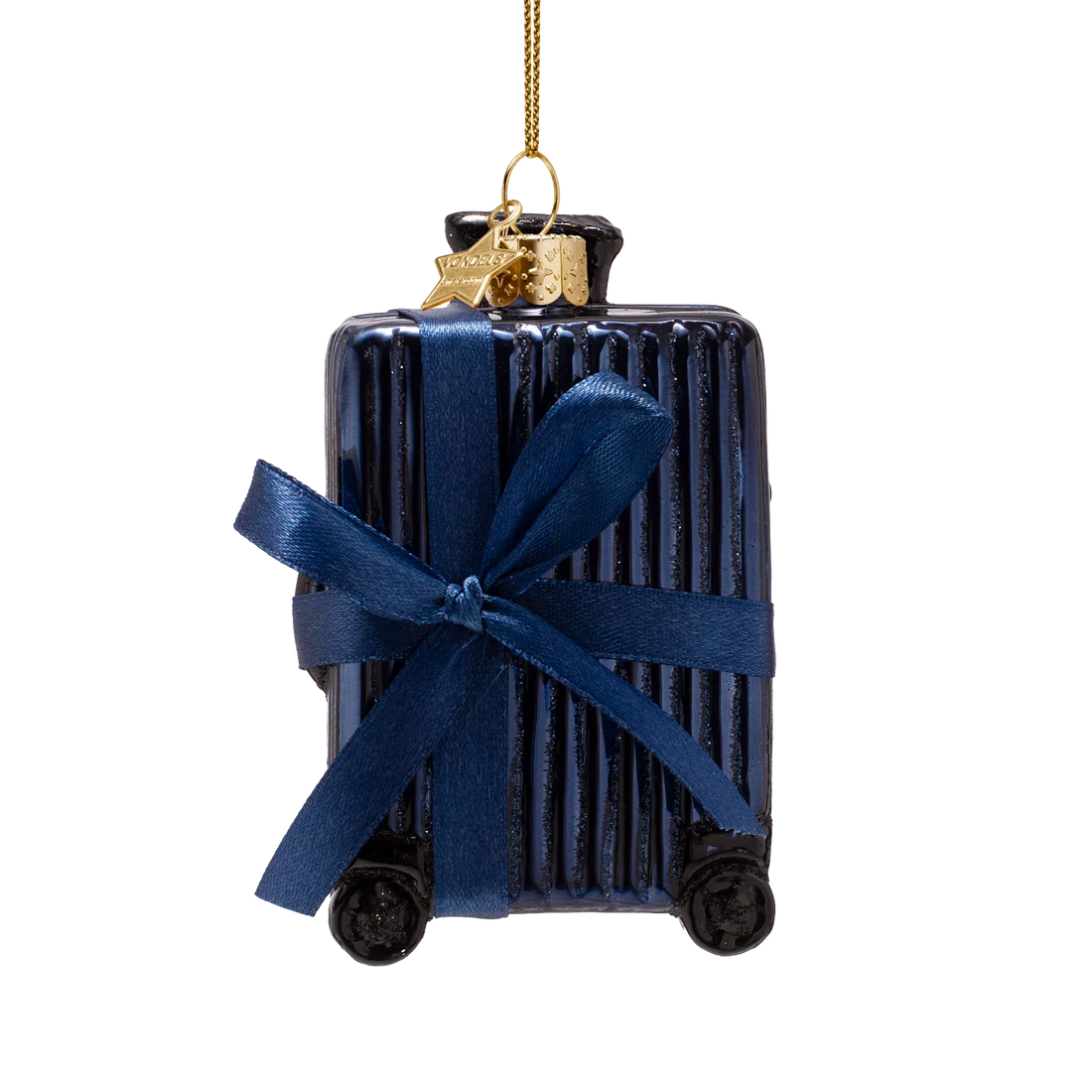 Decorazione Valigia trolley blu Vondels