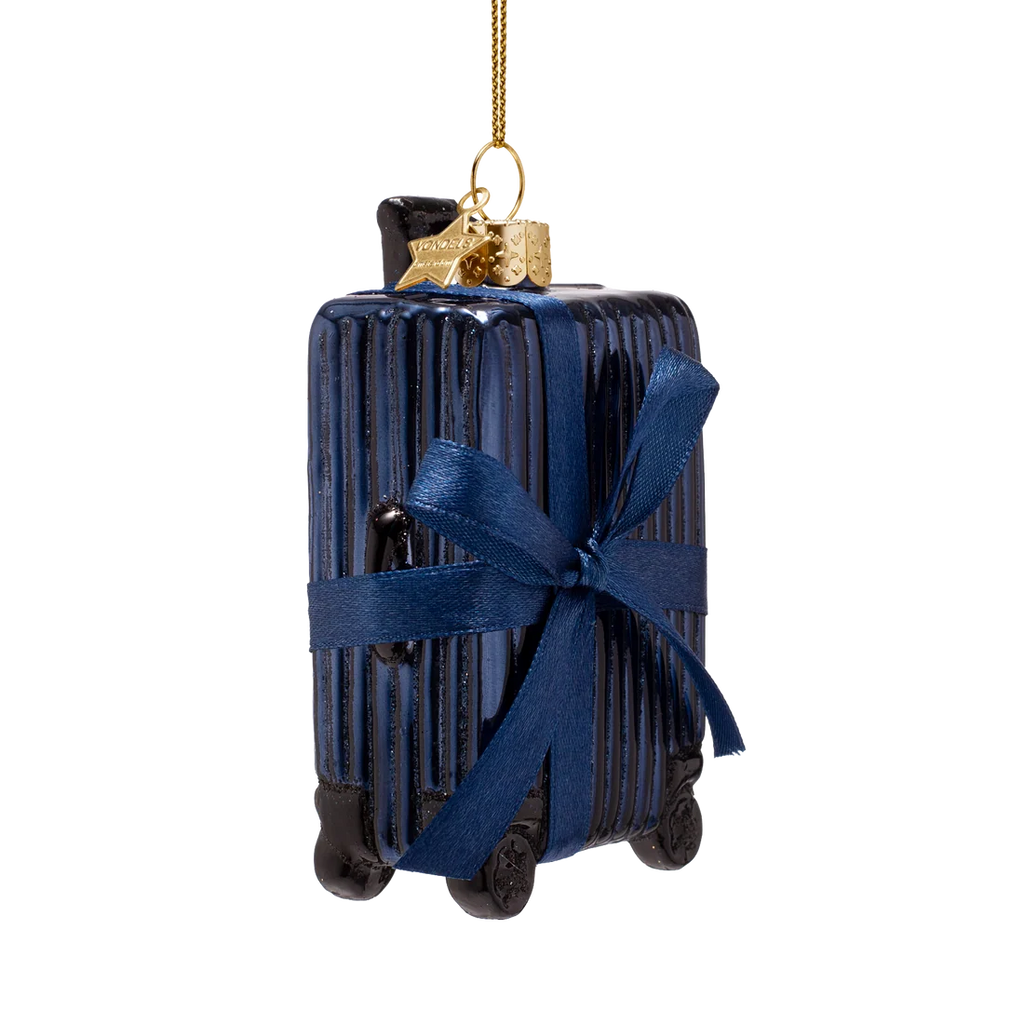 Decorazione Valigia trolley blu Vondels
