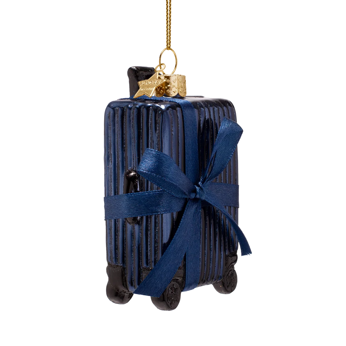 Decorazione Valigia trolley blu Vondels